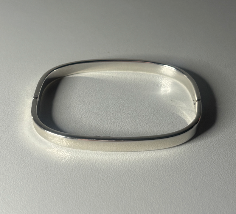 Sterling Silver Rectangle Style Bangle