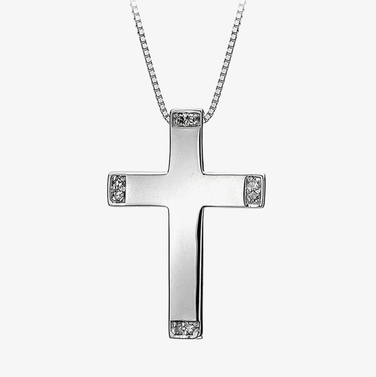 Hot Diamonds Hope Silver Cross Diamond Pendant Necklace DP105