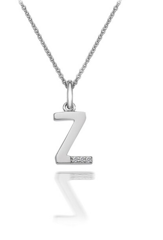 Hot Diamonds Z Micro Pendant Necklace DP422  Initial Z