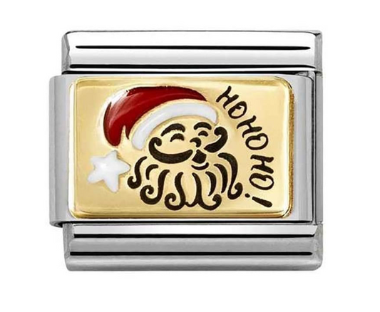 Nomination Classic Gold HoHoHo Santa Charm 03028910