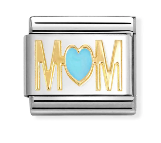 Nomination Gold Mom With Blue Enamel Charm Link 03027283
