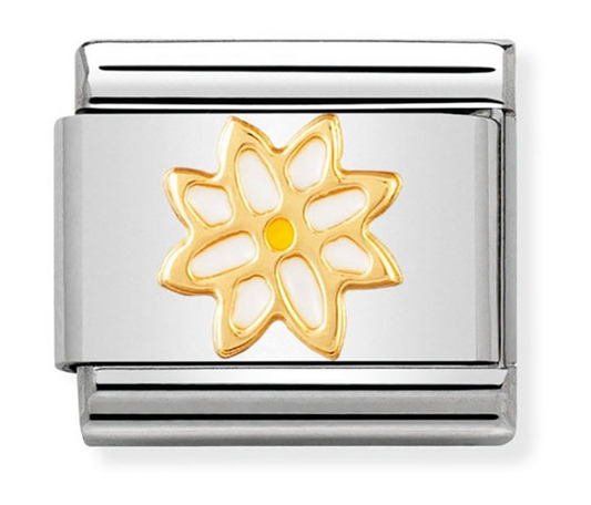 Nomination Classic Bonded Yellow Gold Edelweiss Charm Link 03021409