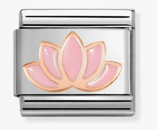 Nomination Classic Rose Gold Pink Lotus Flower Charm 43020244