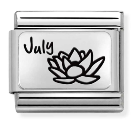 Nomination July Waterlily Birth Flower Charm 33011219