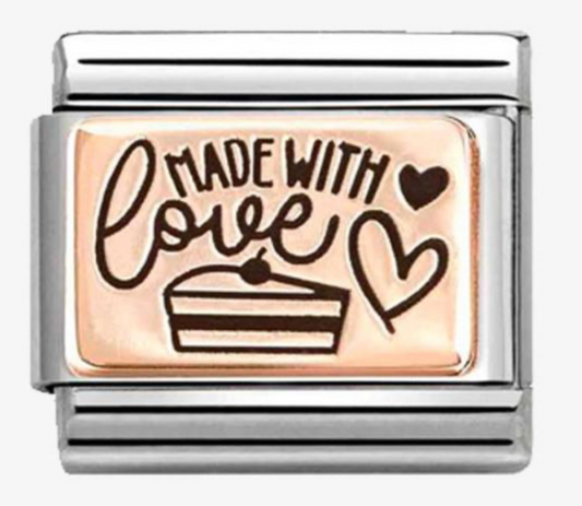 Nomination Classic Rose Gold Made With Love Charm 43011124