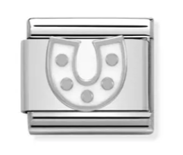 Nomination Classic Horseshoe With White Enamel 33020207