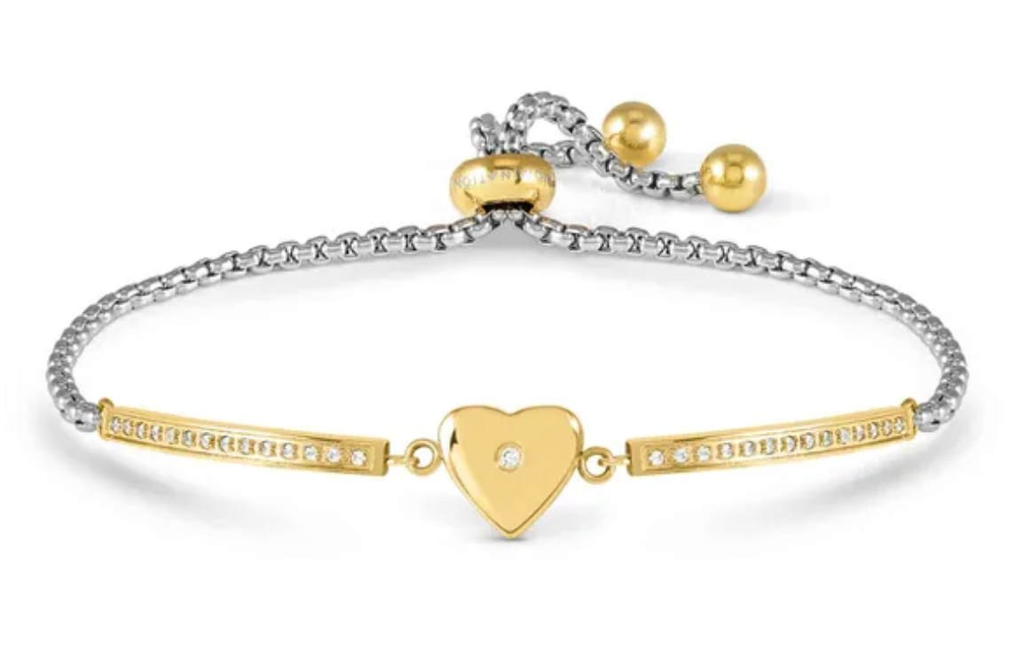 Milleluci Gold Heart with CZ Bracelet