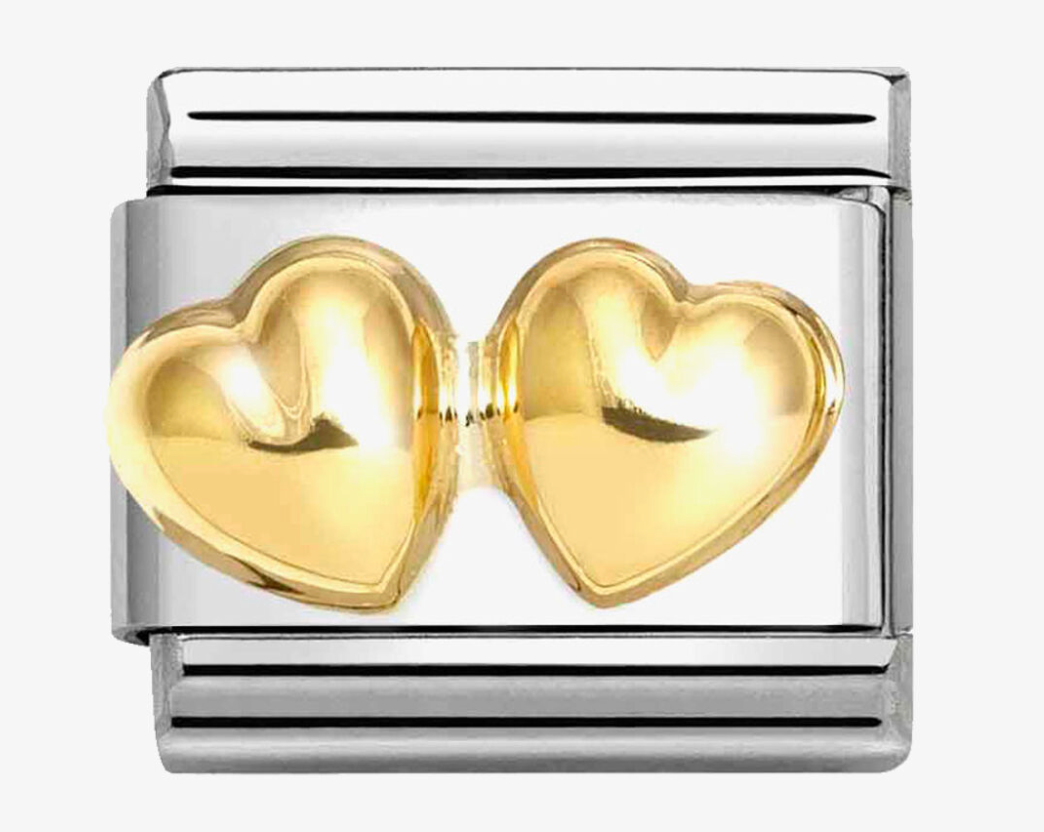 Nomination Classic Composable Gold Raised Double Hearts Charm 03011623 (Copy)