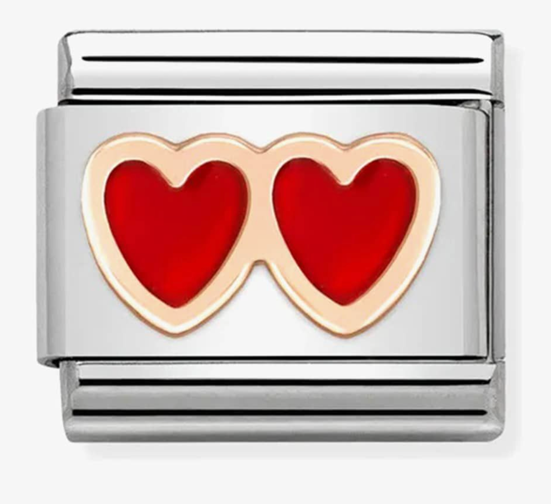 Nomination Classic Composable Double Red Heart Charm 43020213