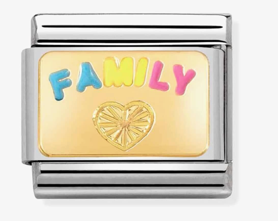 Nomination Classic Composable Gold Family with Heart Charm 03028457