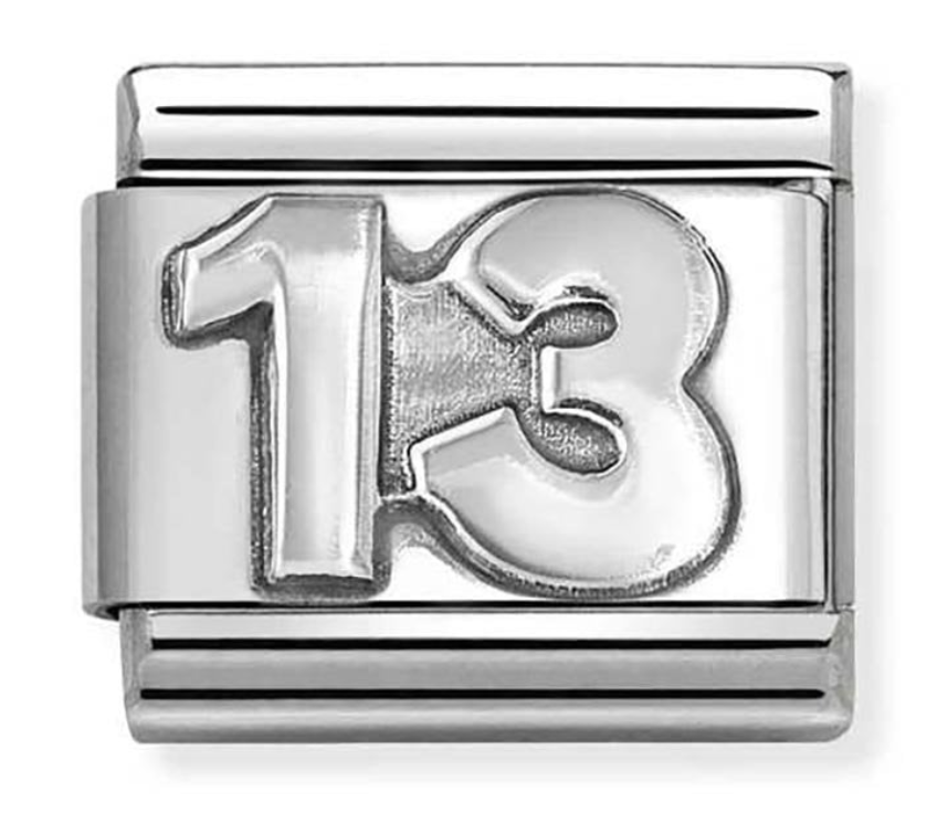 Nomination Classic Silvershine '13' Charm 33010175