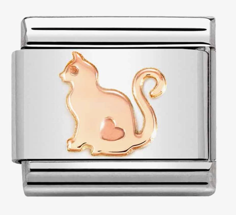 Nomination Classic Composable Rose Gold Cat Charm 43010451
