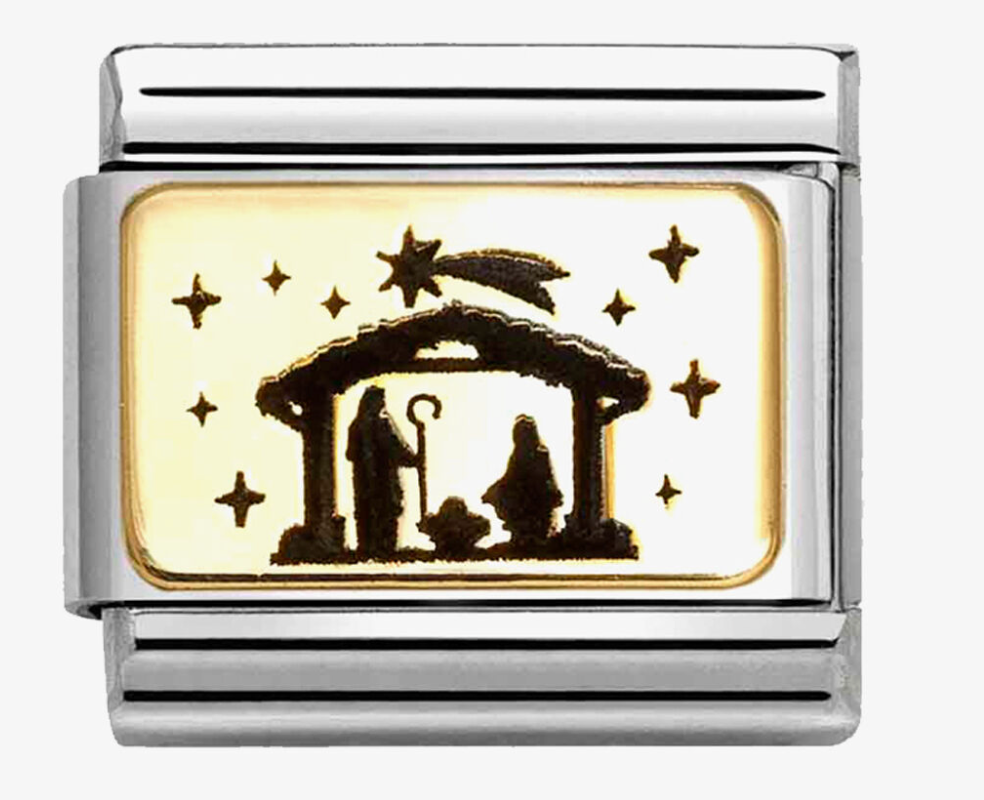 Nomination Classic Gold Nativity Charm 03016634
