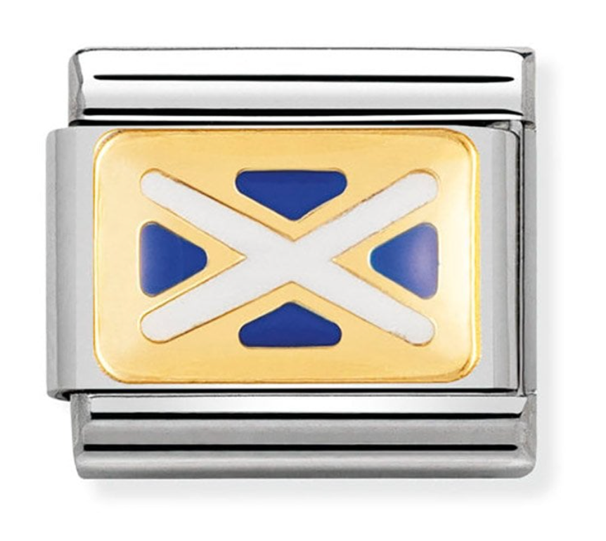 Nomination Classic Gold Scotland Flag Charm 03023407