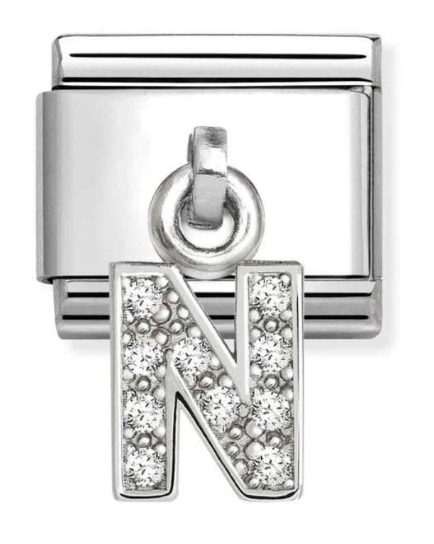 Nomination Classic Silvershine Sparkling Letter N Charm 33181814