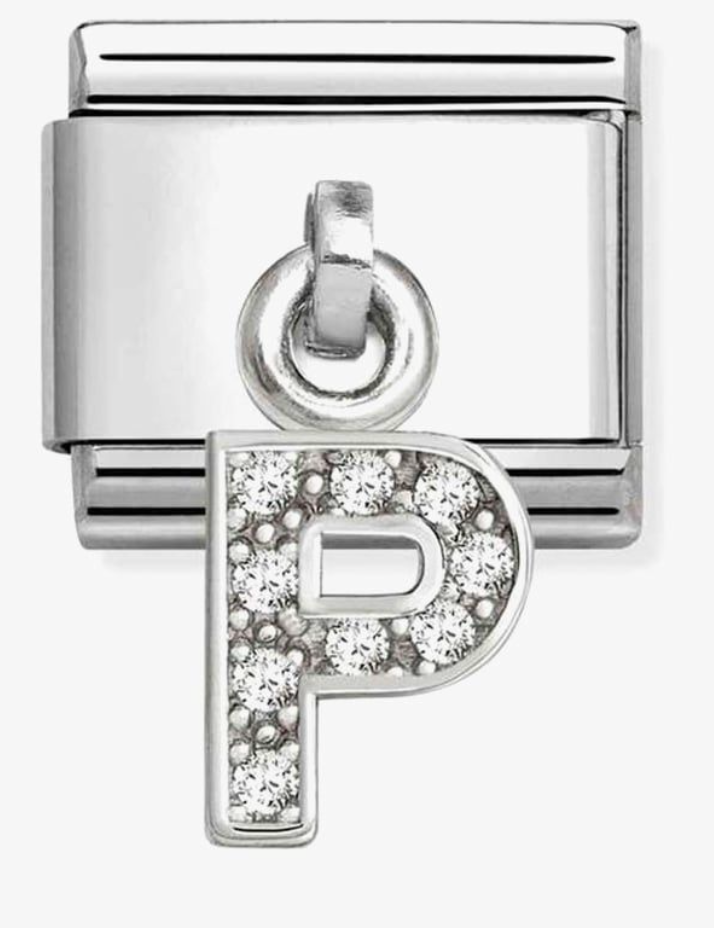 Nomination Classic Silvershine Sparkling Letter P Charm 33181816