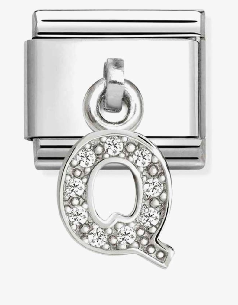 Nomination Classic Silvershine Sparkling Letter Q Charm 33181817