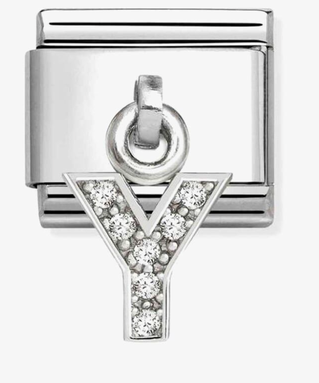 Nomination Classic Silvershine Sparkling Letter Y Charm 33181825