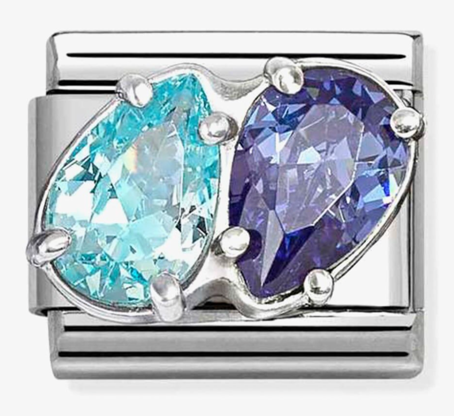 Nomination Classic Two Tone Blue Teardrop Charm 33032918