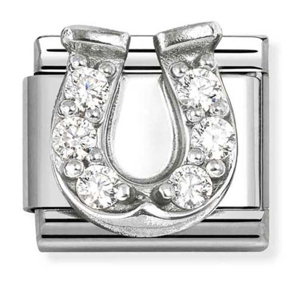 Nomination Classic Silver White CZ Horseshoe Charm 33032918