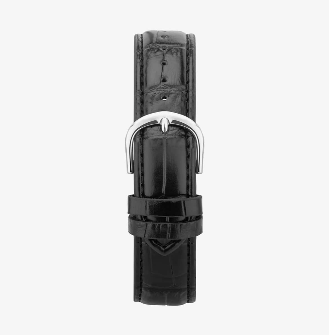 Sekonda Easy Reader Men's Watch with Silver Alloy Case & Black Leather Strap 30125