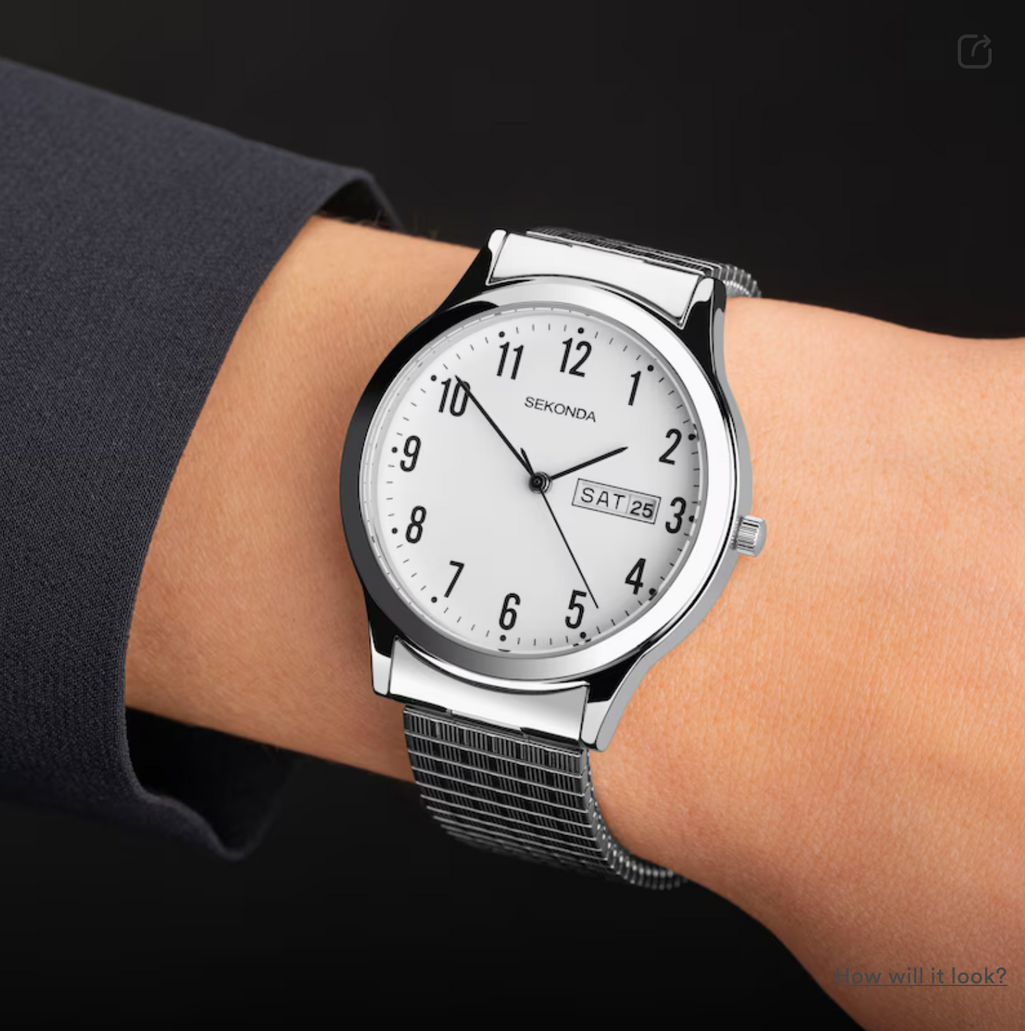 Sekonda Easy Reader Ladies Watch with Silver Alloy Case & Stainless Steel Bracelet 30122