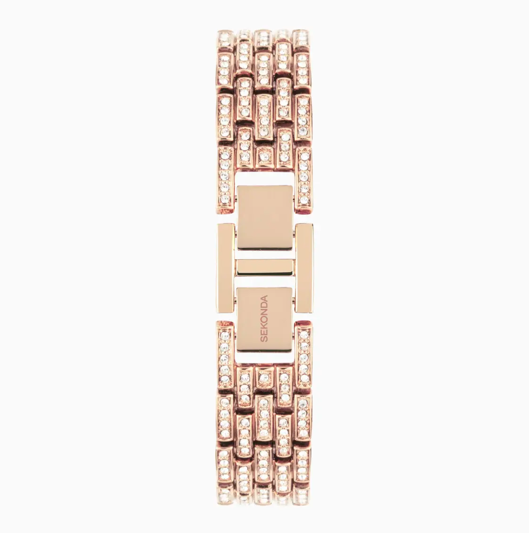 Sekonda Monica Ladies Watch with Rose Gold Alloy Case & Full Stone Set Bracelet 40662