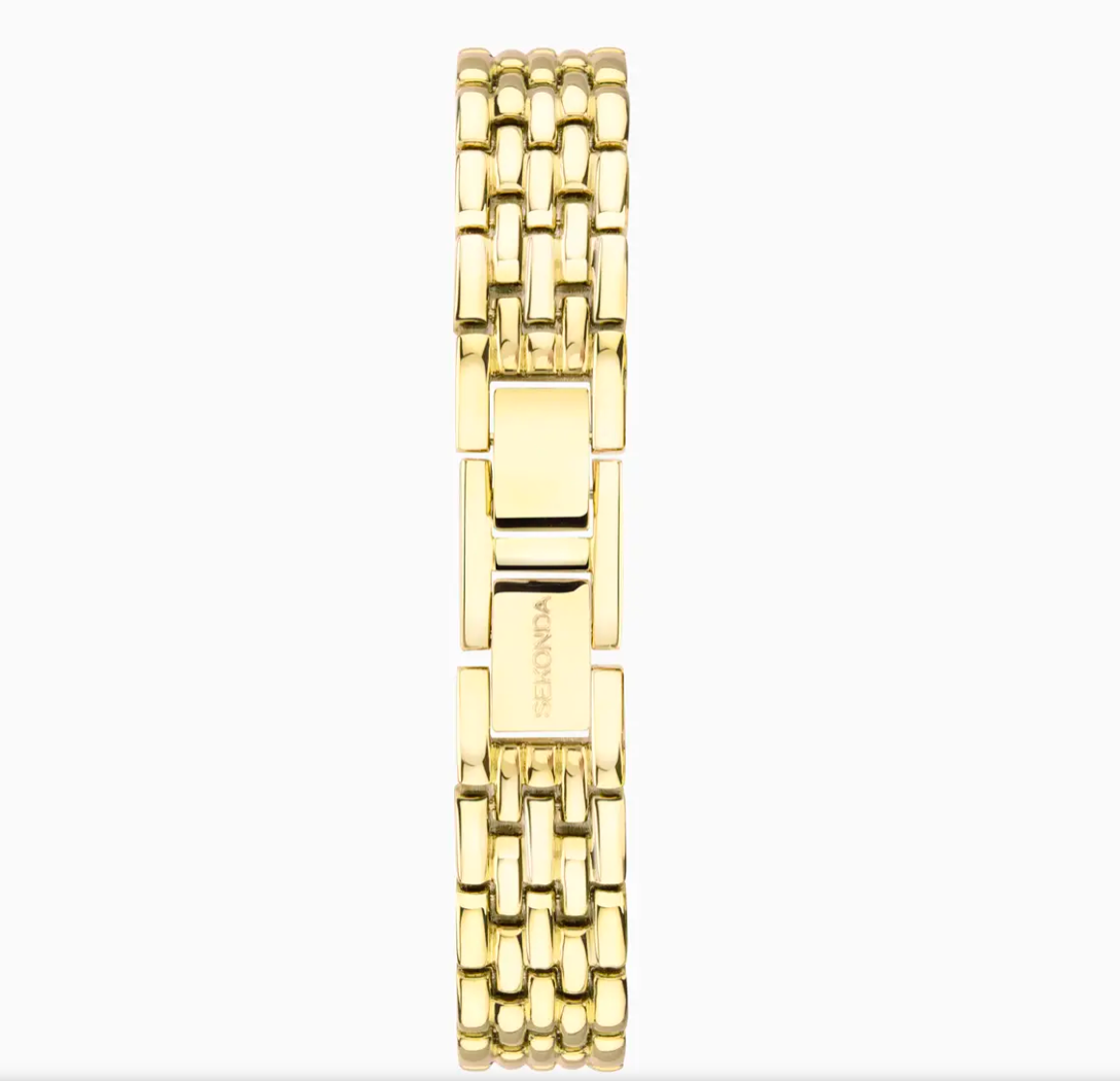 Sekonda Monica Ladies Watch with Gold Alloy Case & Bracelet with Stone Set Bezel 40642