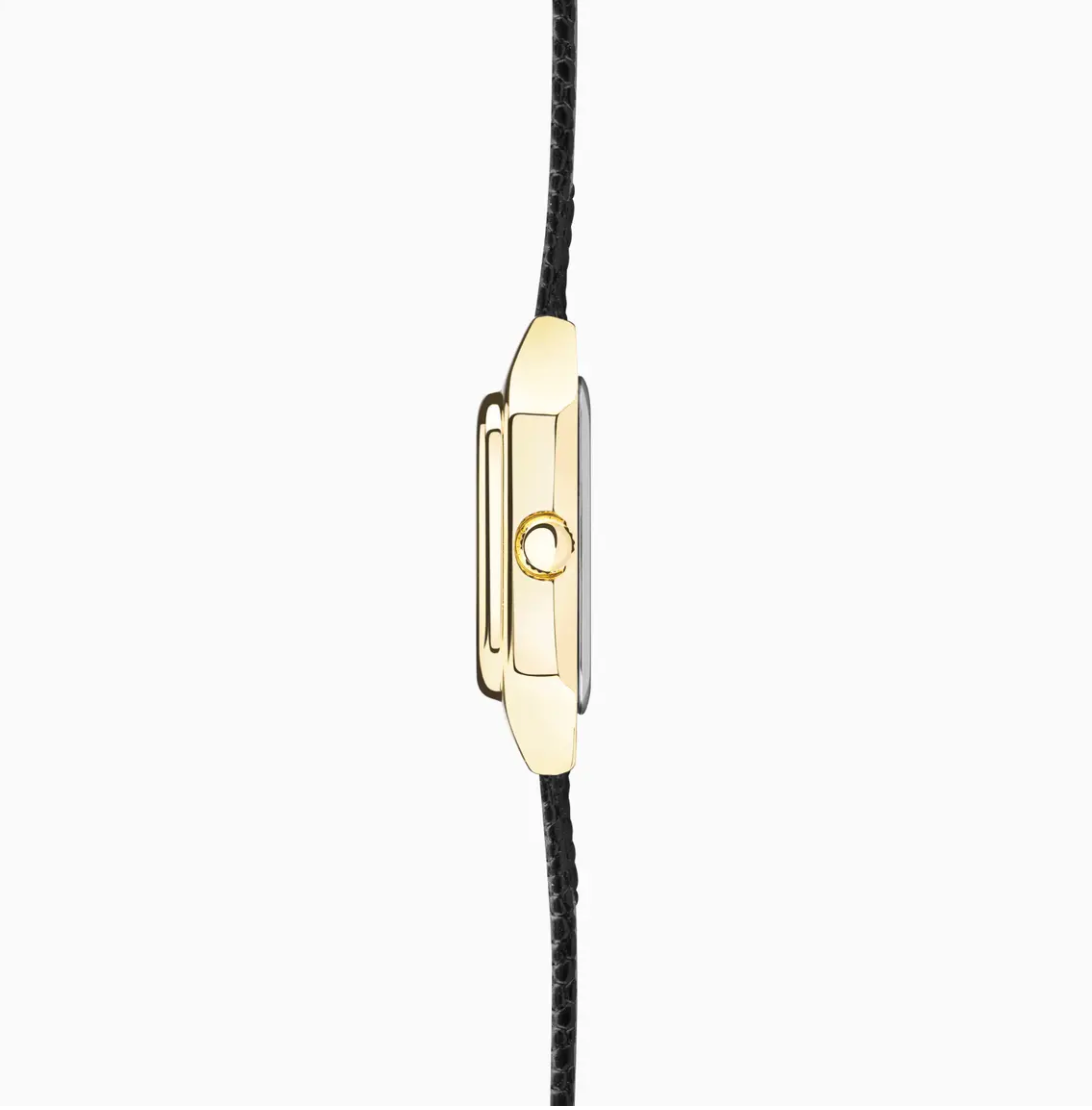 Sekonda Monica Ladies Watch with Gold Alloy Case & Black Leather Strap 40557