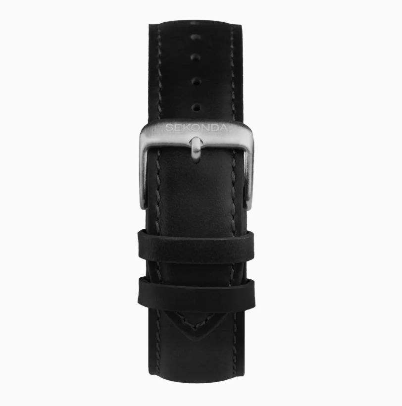Sekonda Altitude Men's Watch with Silver Case & Black Leather Strap 30094