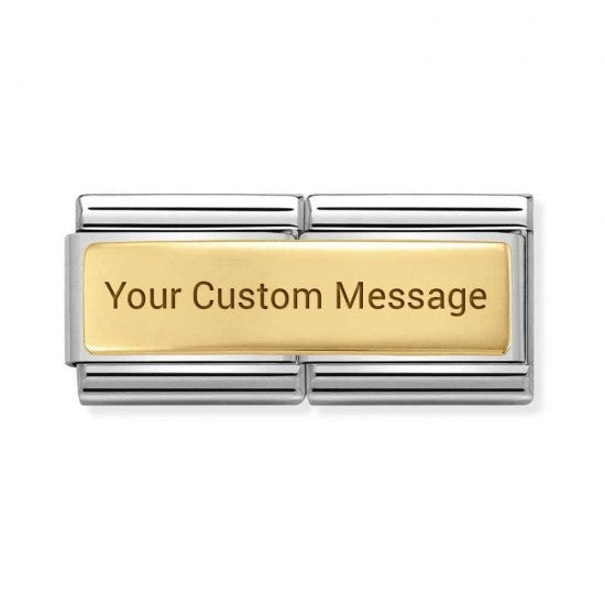 Nomination Classic Double Gold Plate Charm Link 03071001