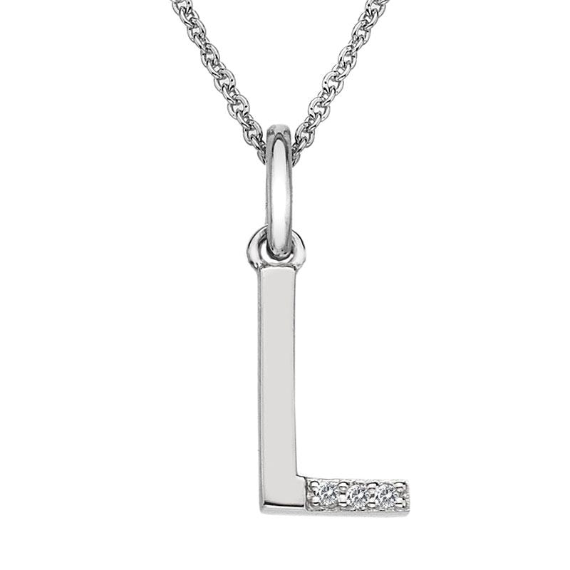 Hot Diamonds L Micro Pendant Necklace DP412 Initial L