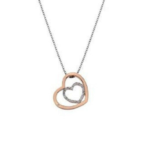 Hot Diamonds RGP Silver Encased Heart Pendant DP692 Ladies Necklace Gift
