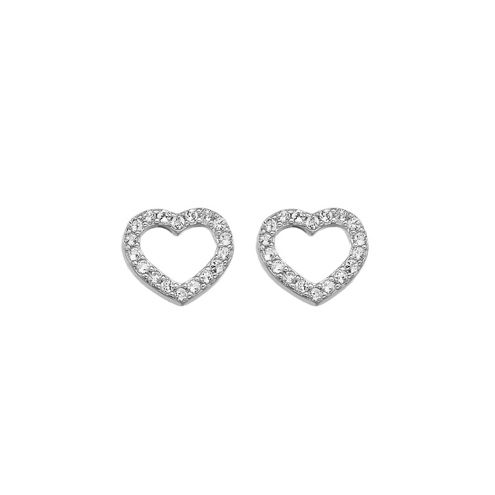 Hot Diamonds Sterling Silver Bliss Heart Earrings DE535 Ladies Gift