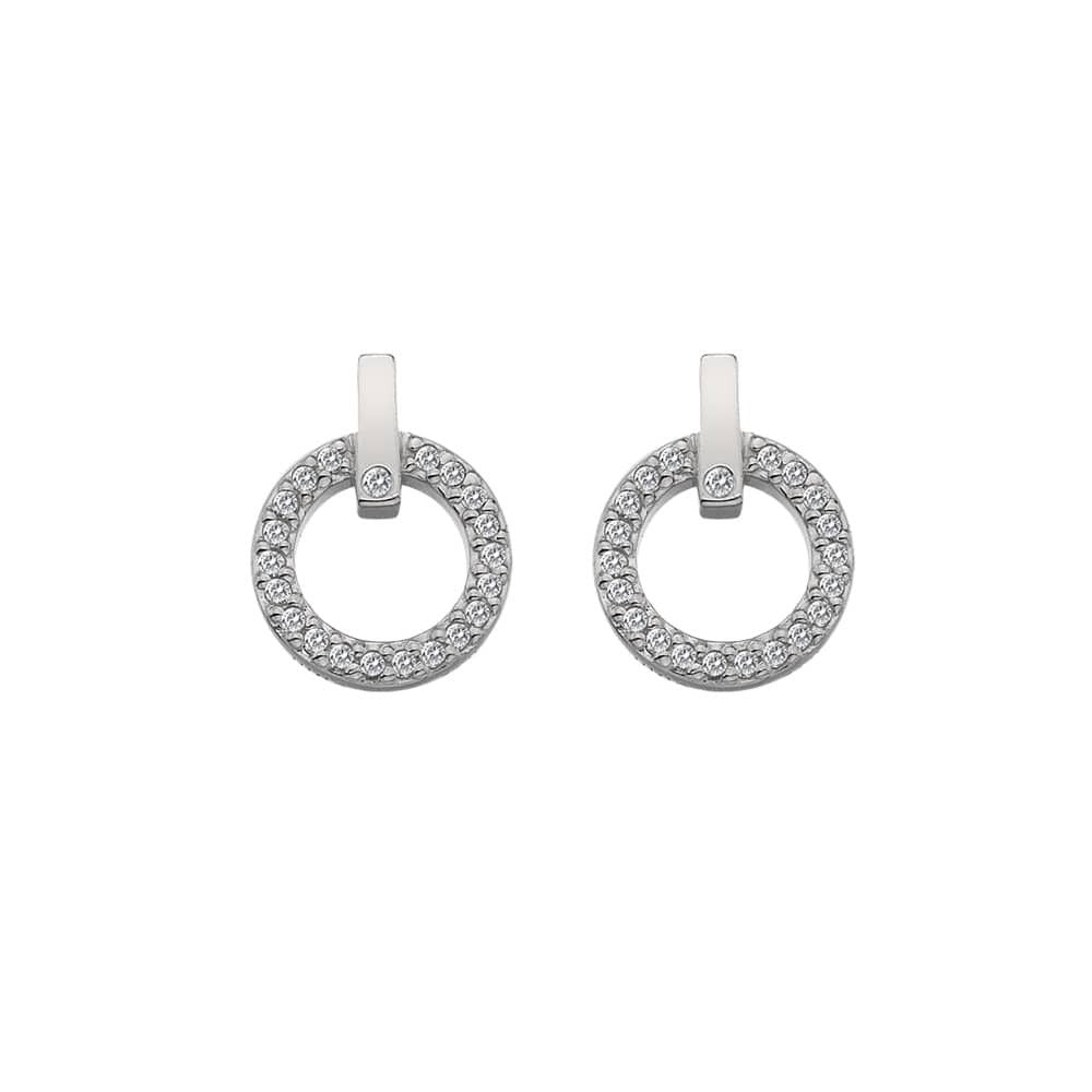 Hot Diamonds Sterling Silver Constant Circle Earrings DE580 Ladies Gift