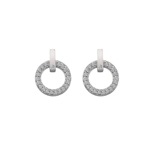 Hot Diamonds Sterling Silver Constant Circle Earrings DE580 Ladies Gift