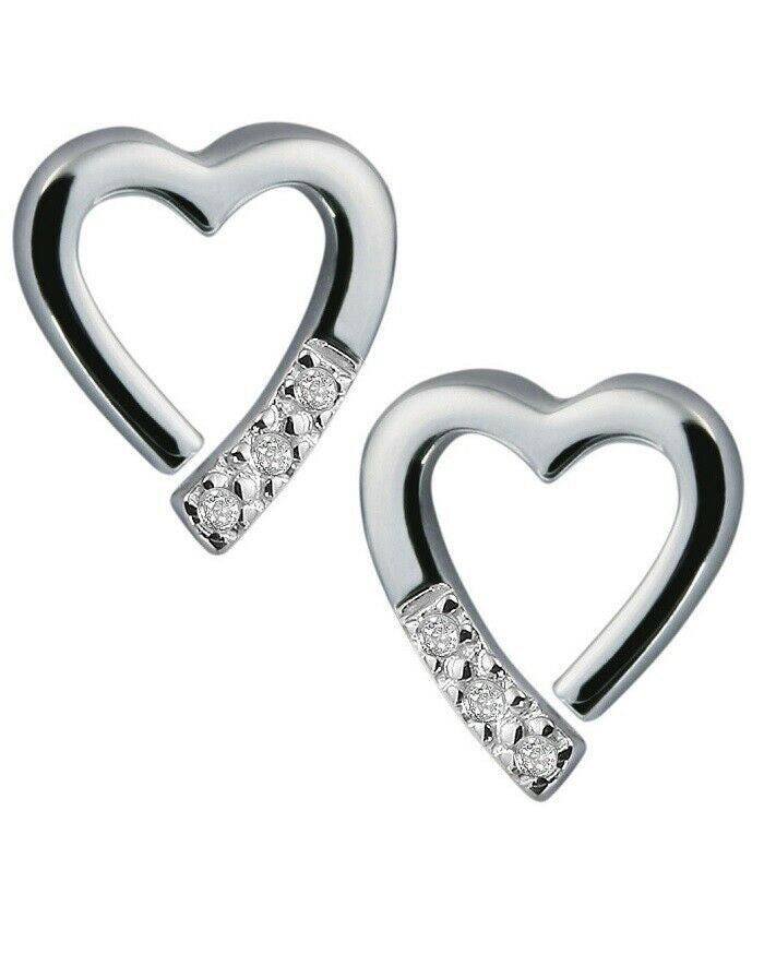 Hot Diamonds Sterling Silver Heart Memories Earrings DE110 Ladies Gift