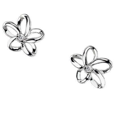 Hot Diamonds Sterling Silver Paradise Open Petal  Earrings DE248 Ladies Gift