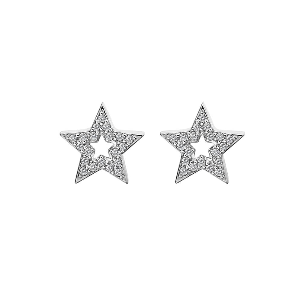 Hot Diamonds Sterling Silver Striking Stars Earrings DE554 Ladies Gift