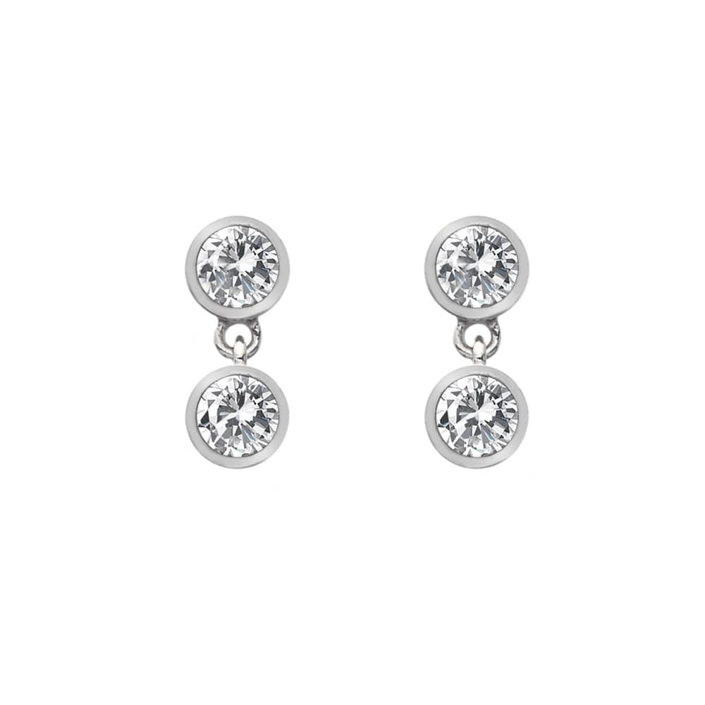 Hot Diamonds Sterling Silver Tender Double Drop Earrings DE586 Ladies Gift