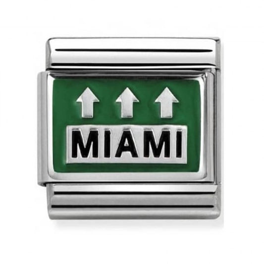 Nomination Silver Miami Freeway USA Travel Charm Link 33020819