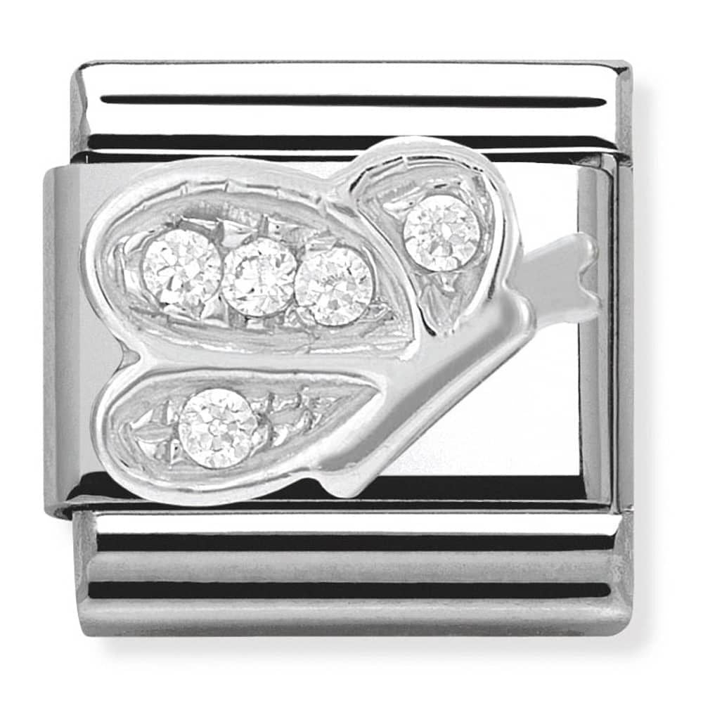 Nomination Classic CZ Silver Butterfly Animal Charm Link 33030404
