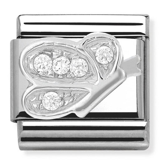 Nomination Classic CZ Silver Butterfly Animal Charm Link 33030404
