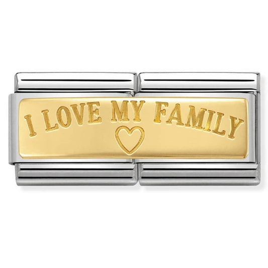 Nomination Charms Classic Gold I Love My Family Charm Link 03071003