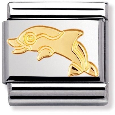 Nomination Classic Gold Dolphin Animal Charm Link 03011304