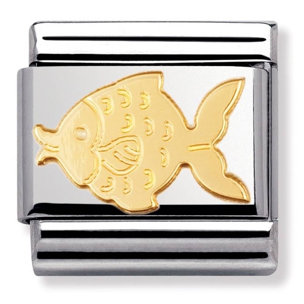 Nomination Classic Gold Fish Animal Charm Link 03011302