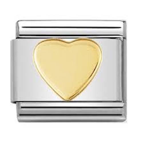 Nomination Classic Gold Charm Heart Charm Link 03011602