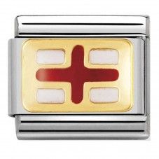 Nomination Classic Gold England Flag Travel Charm Link 03023408