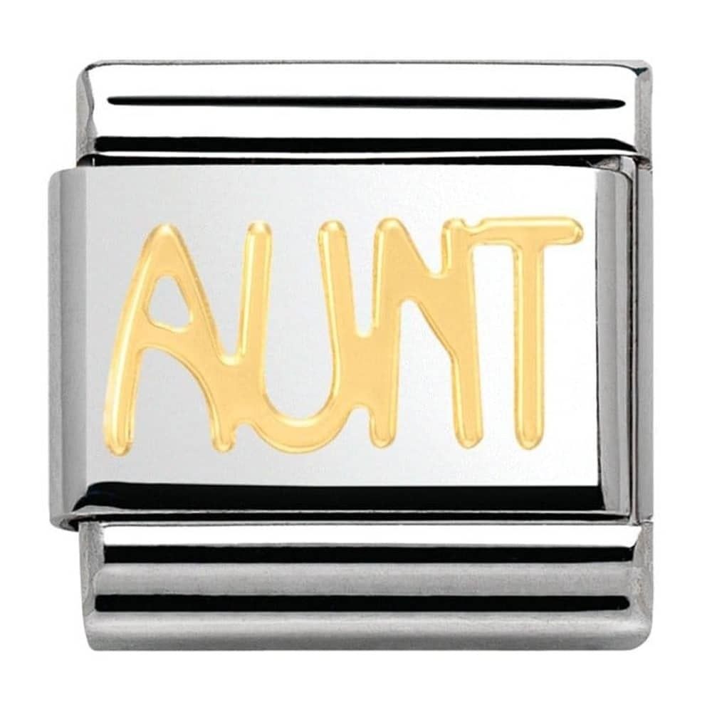 Nomination Charms Classic Gold Family Aunt Charm Link 03010716