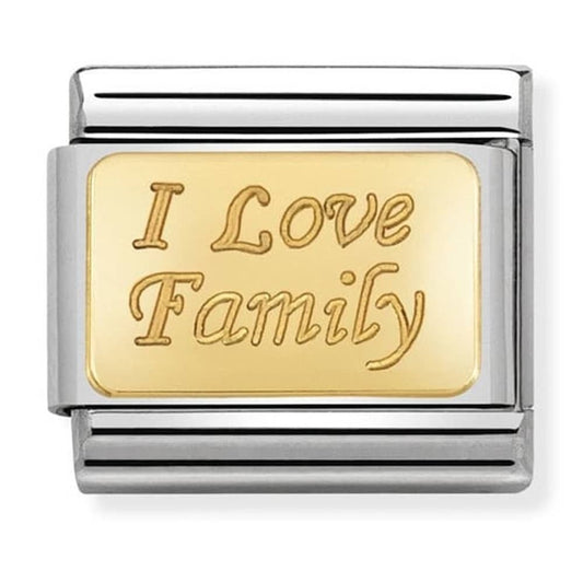 Nomination Charm Gold I Love Family Charm 03010733
